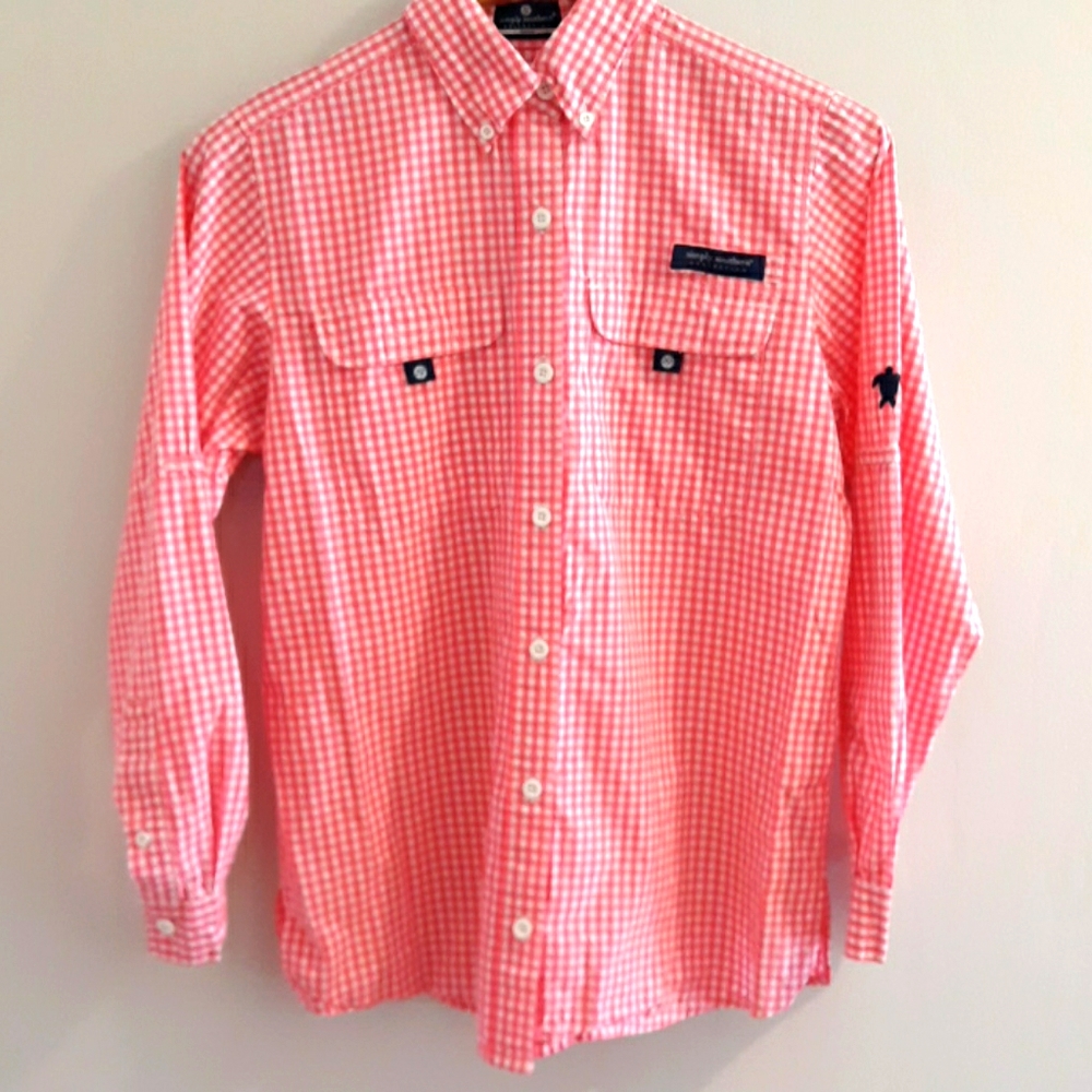 Gingham Dock vented Pink Front Pockets Shirt